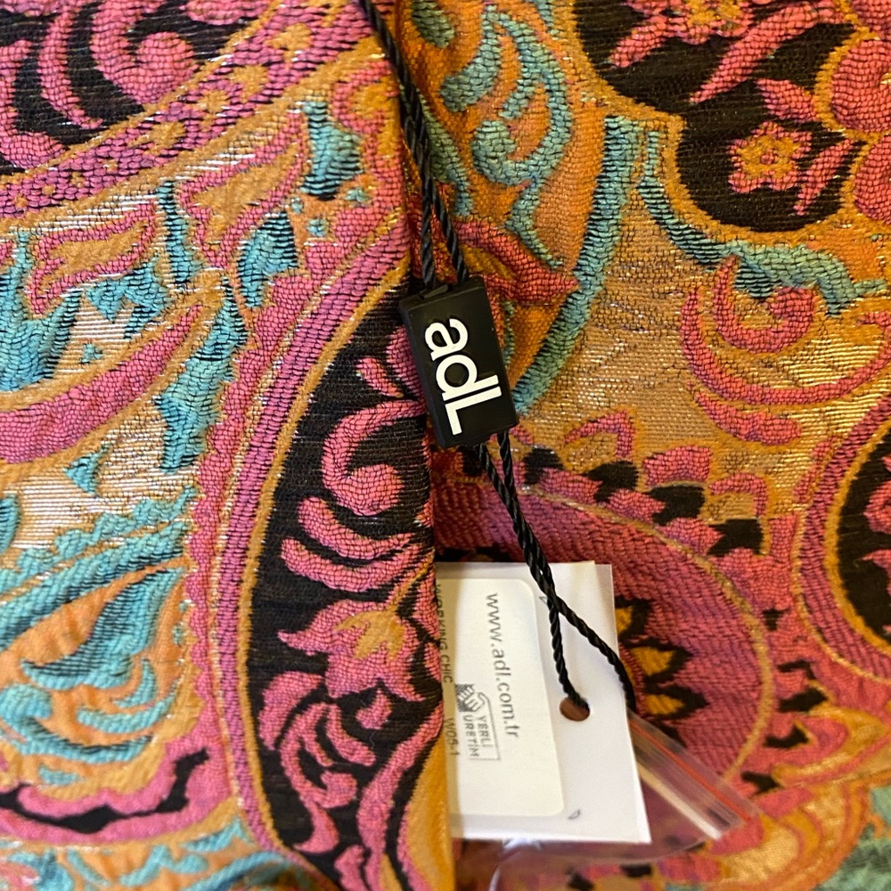 Vibrant Pink and Orange Blazer with Paisley Pattern - Picture 2 of 8